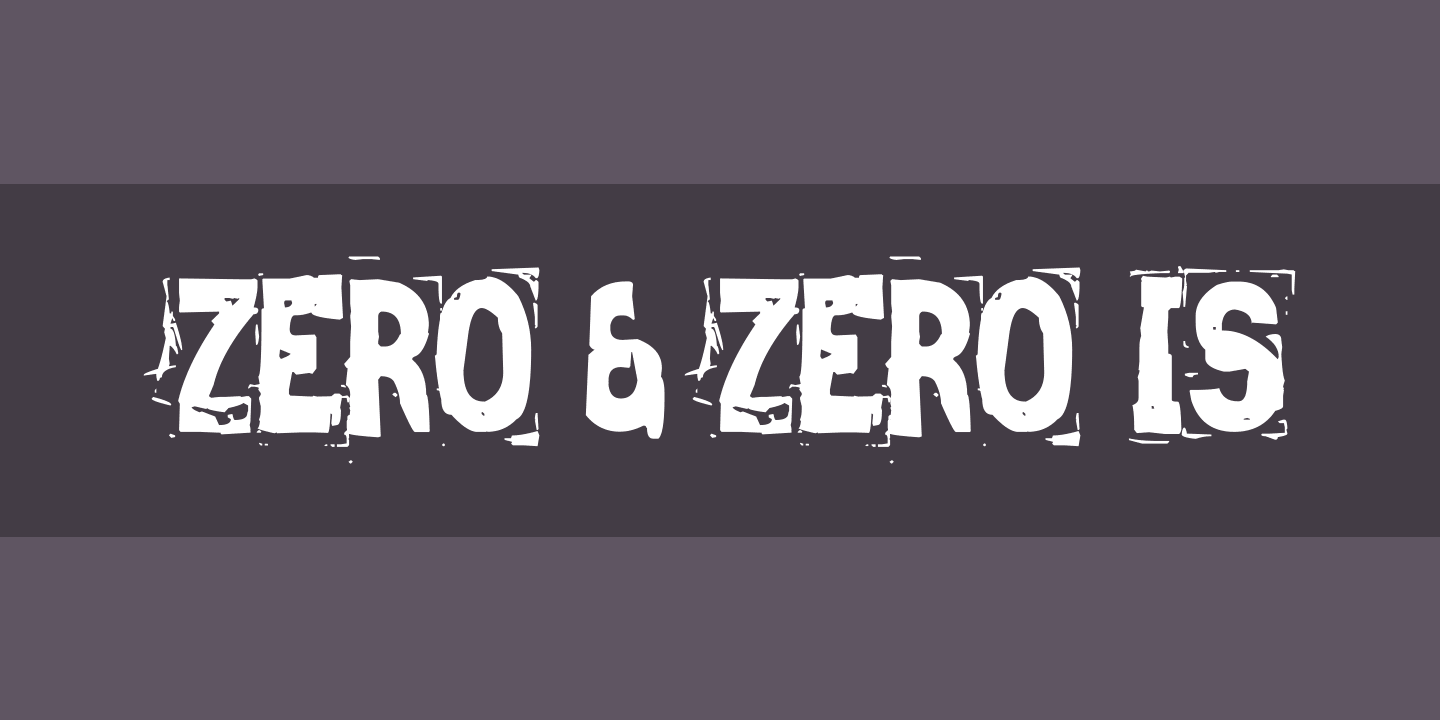 Police Zero & Zero Is
